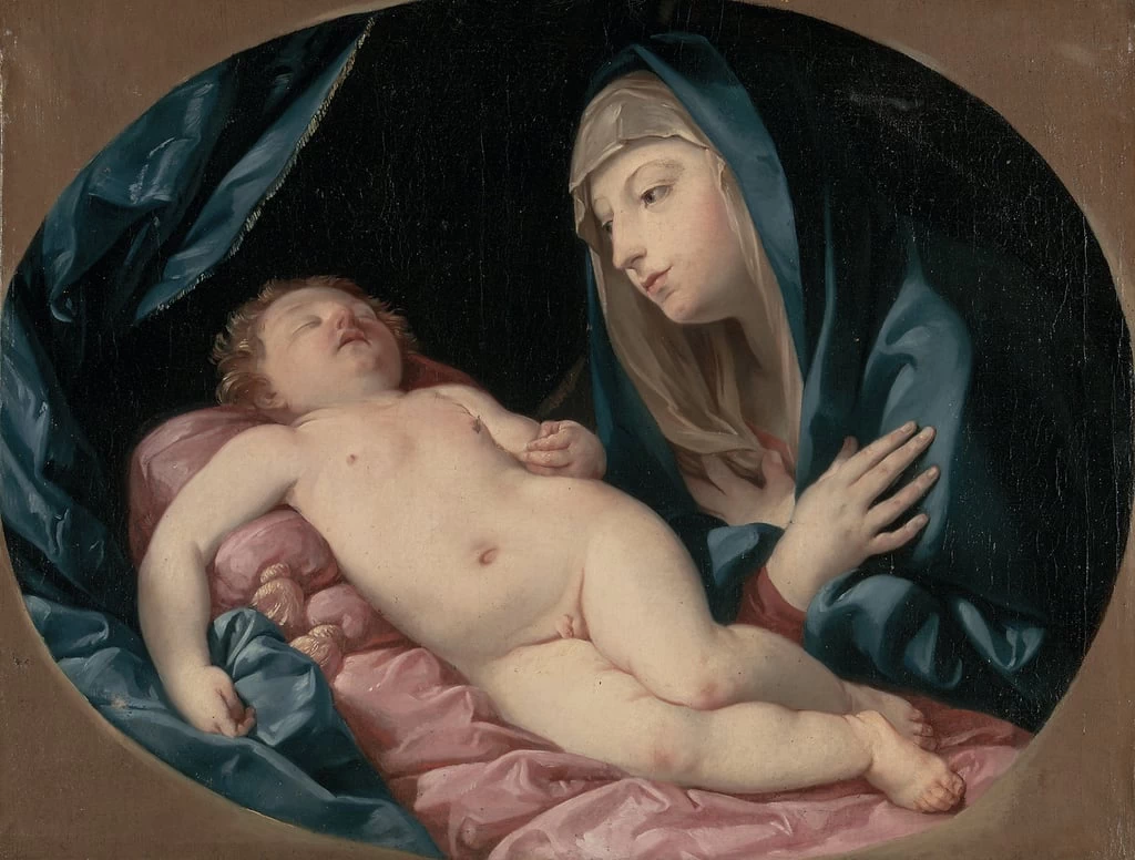  328-La Madonna che adora il Bambino che dorme 